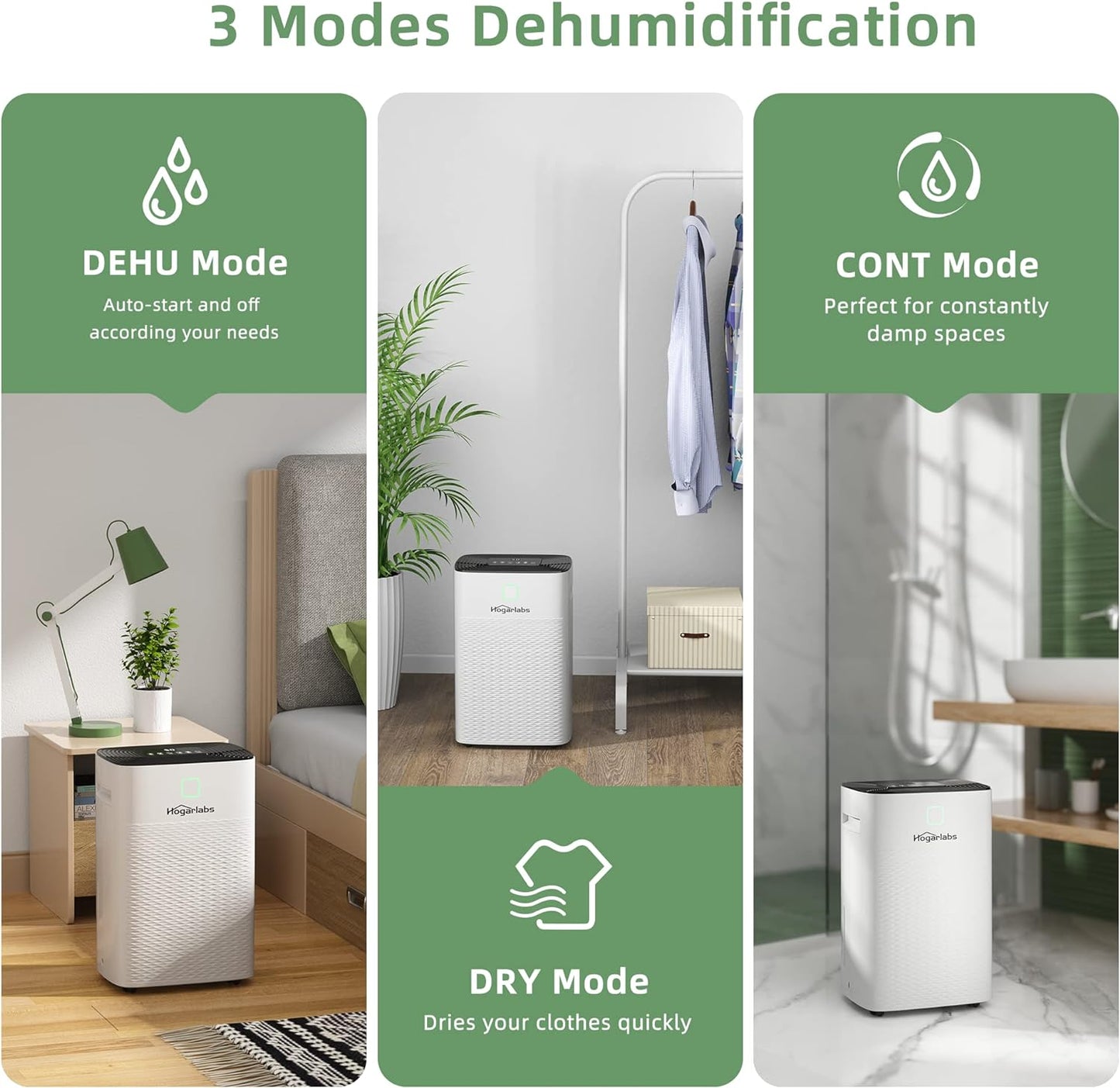Hogarlabs 30 Pint Dehumidifiers for Home and Basements