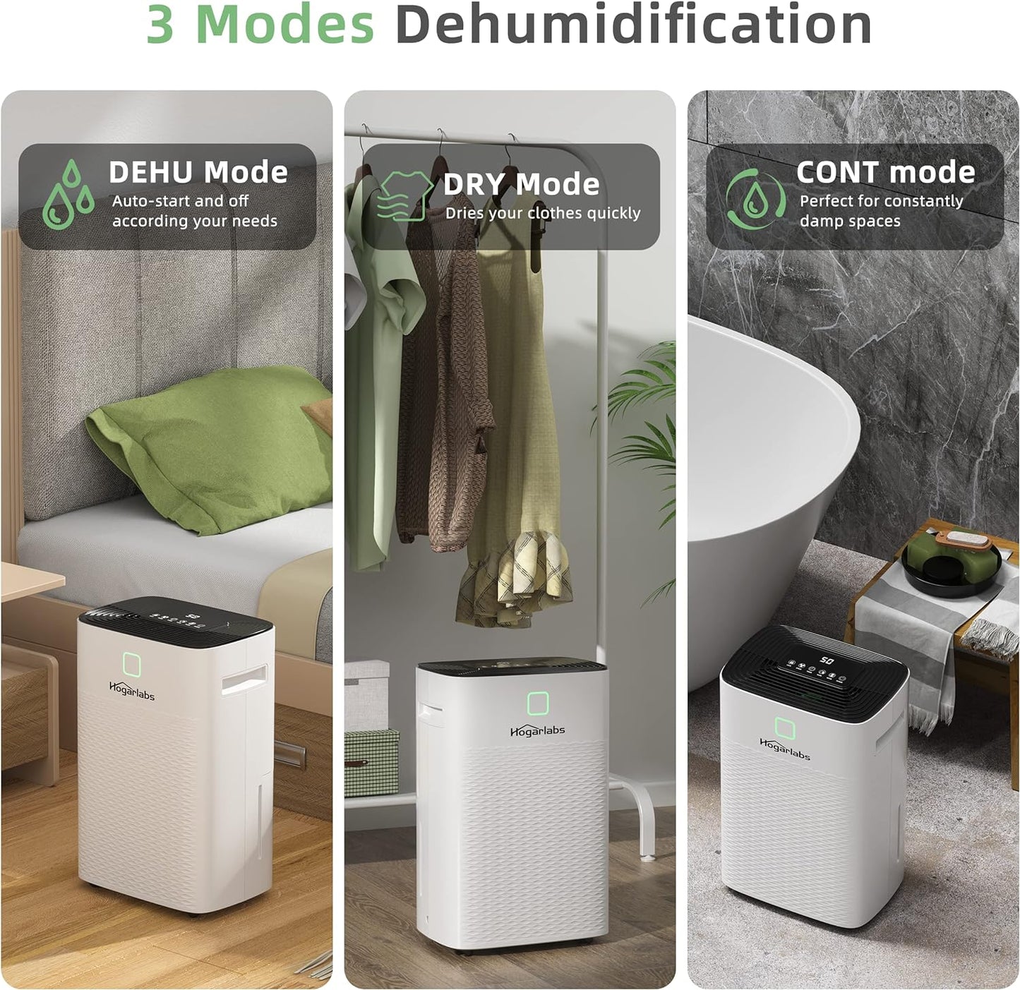 Hogarlabs 50 Pint Dehumidifiers for Home and Basements