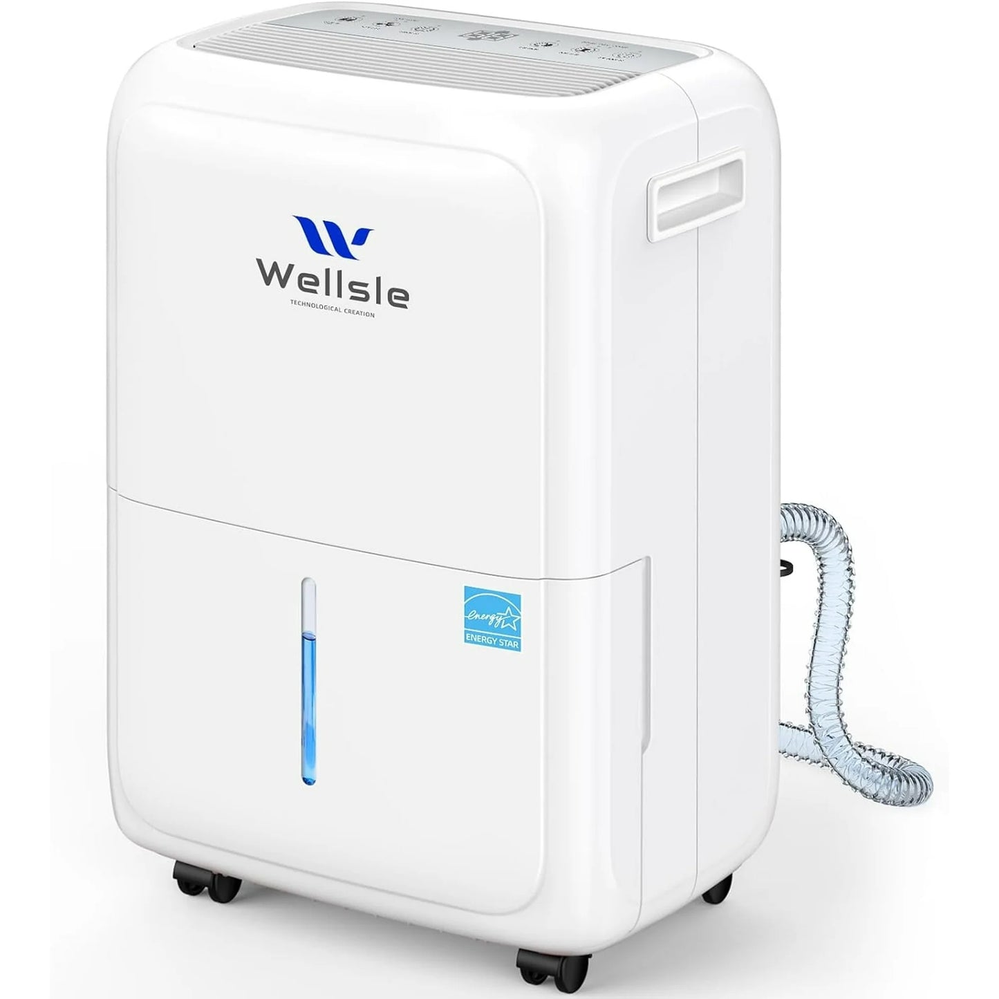 Wellsle 3500 Sq.ft 52 Pints Dehumidifier for Basement with Drain Hose