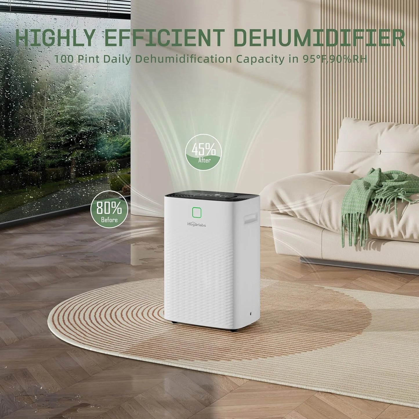Hogarlabs 100 Pint Dehumidifiers for Home and Basements