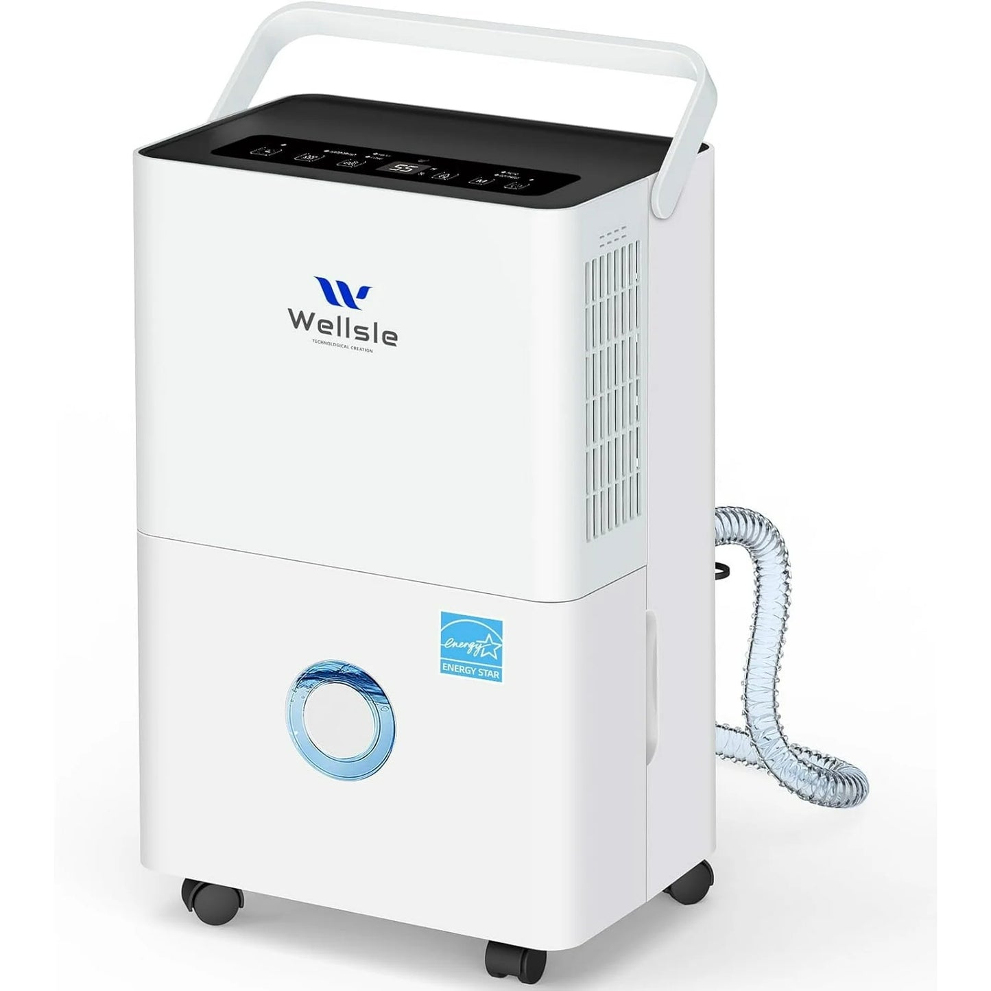 Wellsle 4000 Sq.ft 80 Pints Dehumidifier for Basement with Drain Hose