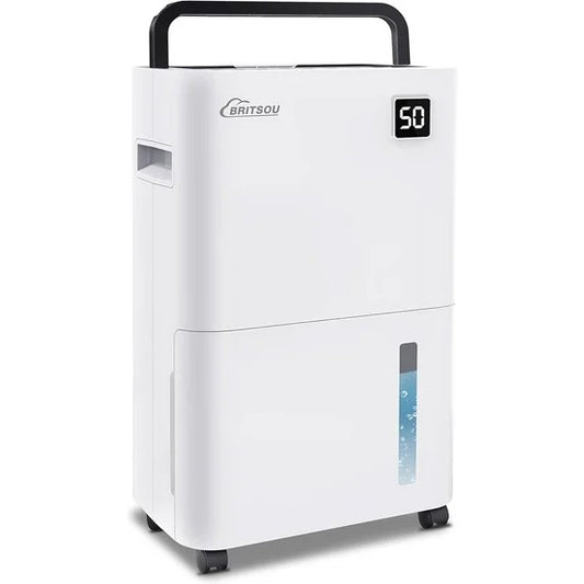 Bristou 3500 Sq. Ft 50 Pint Dehumidifiers for Home Basements with Drain Hose