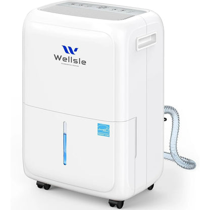 Wellsle 3500 Sq.ft 52 Pints Dehumidifier for Basement with Drain Hose