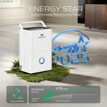 Wellsle 4000 Sq.ft 80 Pints Dehumidifier for Basement with Drain Hose
